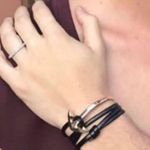 Genuine Leather Hook Bracelet Black Photo 0