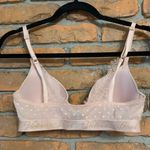 Victoria's Secret VS Women 32D Bra Pink Gold TShirt Lightly Lined Demi Lace Logo Photo 1
