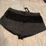 Nasty Gal Charcoal Fringe Jean Shorts Photo 1