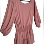 Krisa Blush One Shoulder Ruffle Skirt Dress Size S Photo 5