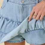 Sky to Moon Denim Ruffle Skirt Photo 2