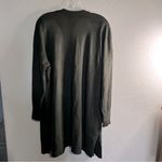 Chico's Chico’s Forest Green Long Line Open Front Side Slits Cardigans Photo 4