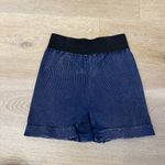 Free People Movement Free People The Way Home Navy Blue Ribbed Shorts Photo 4