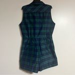 Vineyard Vines Women’s  Green & Blue Plaid Shorts Romper Tie Front Size 16 Photo 10