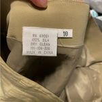 Vintage ‘60s 100% Silk Green Tan‎ Pencil Midi Skirt Size 10 EUC Italian Style Photo 3