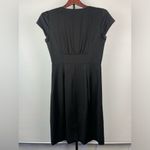 J.Crew  Black Short Sleeve Super 120s 100% Wool Sheath V-neck Dress‎ Photo 7