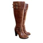Ann Taylor Y2K 2000'S vtg. Brown Leather Buckle Knee High Loft Boots size 5 1/2 Photo 3