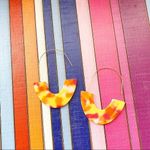 Crescent Orange & Yellow Tortoise Acrylic Earrings Yellow Photo 2