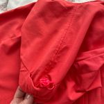 Adidas orange coral hooded lined full zip nylon logo pockets windbreaker, size M Photo 5