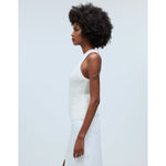 Madewell NEW Crochet Knit Crewneck Sweater Tank Cotton Vest Bright Ivory XXS Photo 3