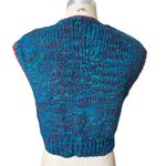 Liz Claiborne Vintage 90s  Knit Wool Sleeveless Sweater Vest in Blue SIze Medium Photo 3