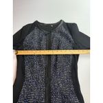 Elie Tahari  Women's Black Blue Tweed Dress Zipper Front‎ Short Sleeve Photo 2