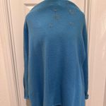 Quacker Factory  Holiday Sparkle Snap-Front Knit Cardigan Ivory Sz Med Photo 4