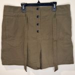 Rag and Bone  Camille Seersucker Shorts Paperbag Waist Olive Green Size 10 EUC!! Photo 1