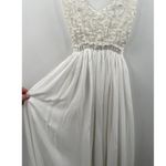 L'atiste By Amy White Boho Maxi Open Back FairyCore Dress Size Medium Photo 2