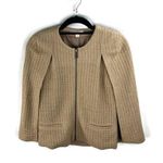 Drew Tan Tweed Woven Cape Jacket Size XS Photo 0