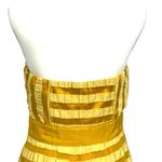 The Limited Yellow Strapless Crinkle Sheer Stripe Pleated Dress 6 Girly Flowy HOCO Pageant Photo 6