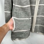 NWT A La Carte Reversible Zip Up Striped Jacket Medium Gray Photo 1