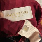 Valentino Garavani Valentino Silk Palazzo Vintage Tie Wide Trousers maroon Burgundy Belt Pants Designer Sz EU 44- USA 10 Photo 5