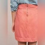 Anthropologie Utility Cargo Front Pocket Cotton Linen Blend Mini Skirt Size 4 Photo 3