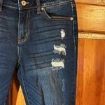 Kancan Women’s Dark Wash Distress Skinny Jeans Size 7/27 Photo 4