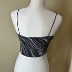 Garage Sheer Crop Top Grey Print Size Small Camisole Tank Top Photo 3
