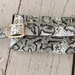 Snake Print Belt Bag White Photo 3