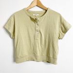 Madewell Cotton Linen Henley Short Sleeve Top Size Small Photo 0