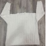 Lands' End Vintage 90s  Womens XL  Cable Knit Cotton Sweater‎ Crewneck Classic Photo 2