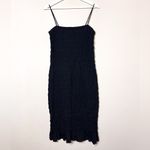Everlane THE SMOCKED COLUMN BLACK DRESS Photo 3