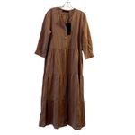 Jenni Kayne James midi Dress Dusk Rose size L cotton linen Pink Size L Photo 3