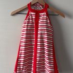 Lululemon Hip To Be Zen Halter in Twin Stripe Love Red / Love Red Tank Top Pads Photo 3