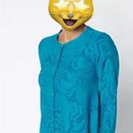 LOGO By Lori Goldstein Teal Textured Blouse Photo 2