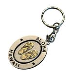 Aloha Hawaii Vintage Spinning Keychain Silver Photo 0