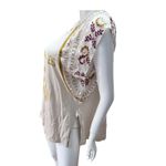 Free People top Los Angeles 86 summer nights Embellished Sleeve T Shirt Women M Photo 8