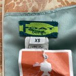 Foat Design NWT Cream Orange Metallic Linen Sleeveless Scalloped Hem Dress Size XS Photo 5