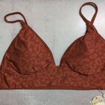 NWT Citrus Rust Orange Reversible Triangle Adjustable Animal Print Bikini Top L Size L Photo 0