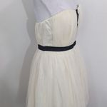 a. drea Cream Strapless Tulle Mini Cocktail Dress NWT Size Small Black Photo 2