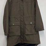 DKNY Green Women's Water Resistant Hooded Long Line Parka Jacket. - Size S Photo 0