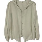 LILYSILK 100% Mulberry Silk Georgette UV 50 Cardigan S Sage $85 Retail NWOT Green Photo 0