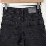 Levi's Mile High Cropped Wide Leg Jeans Women's Size 24 Black Denim Button Fly Photo 6