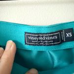 Vineyard Vines Pull On Slip Maxi Skirt in Turquoise Satin Size XS Photo 2