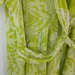 Chadwick's  1X Lime White Floral Lined Top Plus Photo 3
