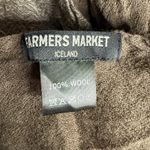 Farmers Market Iceland Scarf 100% Wool 32"x66" Fringe Brown Neutral Lightweight Photo 6
