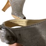 Johnston & Murphy Metallic Gray Caged Ankle Strap Open Toe Heels Women Sz 7 Photo 7