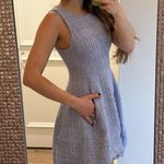 Emporio Armani Sleevless Baby Blue Tweed Dress size 40 Photo 4