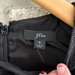 J.Crew Black Tweed Sheath Dress Fringe Detail, 4 Photo 3