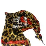 Ed Hardy NWT   Leopard Skull Scarf  Y2K Edgy Leopard Print Wrap 4 Way Wear OS Photo 2