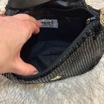 Vintage 80s Glam Black Metal Mesh Bow Purse Shoulder Handbag Chainmaille Gold Photo 4