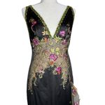 STUNNING MANDALAY Y2K Evening‎ COCKTAIL DRESS Embellished Sequin Ruffle Size 10 Black Photo 3